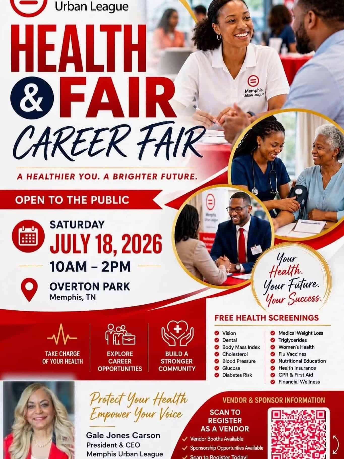 Join us Saturday, July 18th at 10 AM for the Memphis Urban League Health & Career Fair—your chance for free health checks, exciting career opportunities, and community connections! Don’t miss out on this empowering day designed just for you. Link in bio for more details and to get tickets. #MemphisUrbanLeague #HealthAndCareerFair #CommunityVibes #CareerOpportunities #HealthChecks